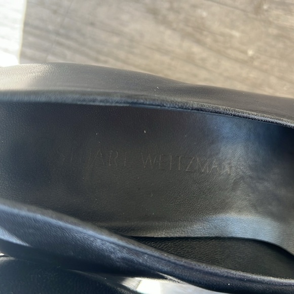 Stuart Weitzman Choke up Black Women's Pointed toe block heel pumps heels size 9 - Picture 9 of 12